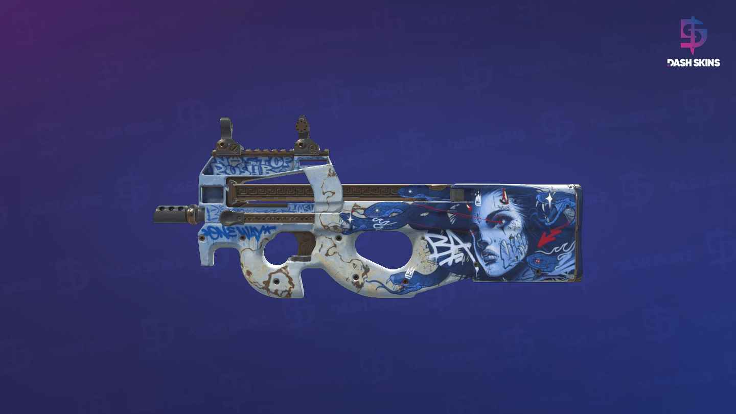 P90 | Deathgaze (Well-Worn) Screenshot Playside