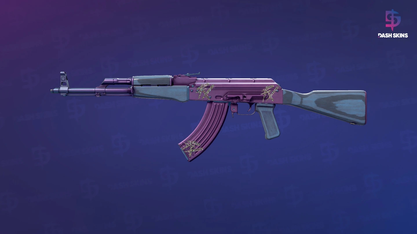 AK-47 | Midnight Laminate (Minimal Wear) Screenshot Playside