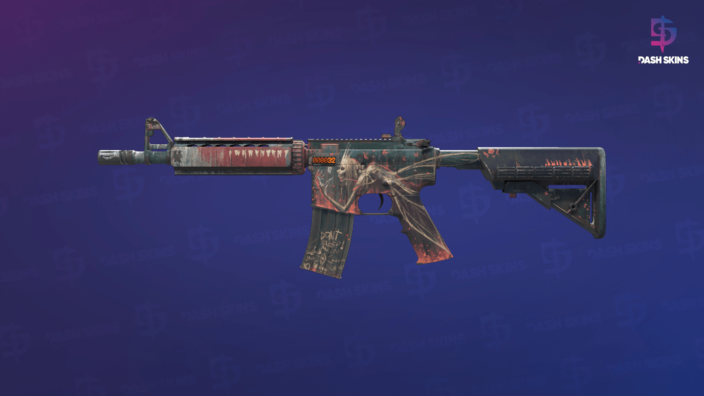 StatTrak™ M4A4 | Tooth Fairy (Battle-Scarred) Screenshot Playside
