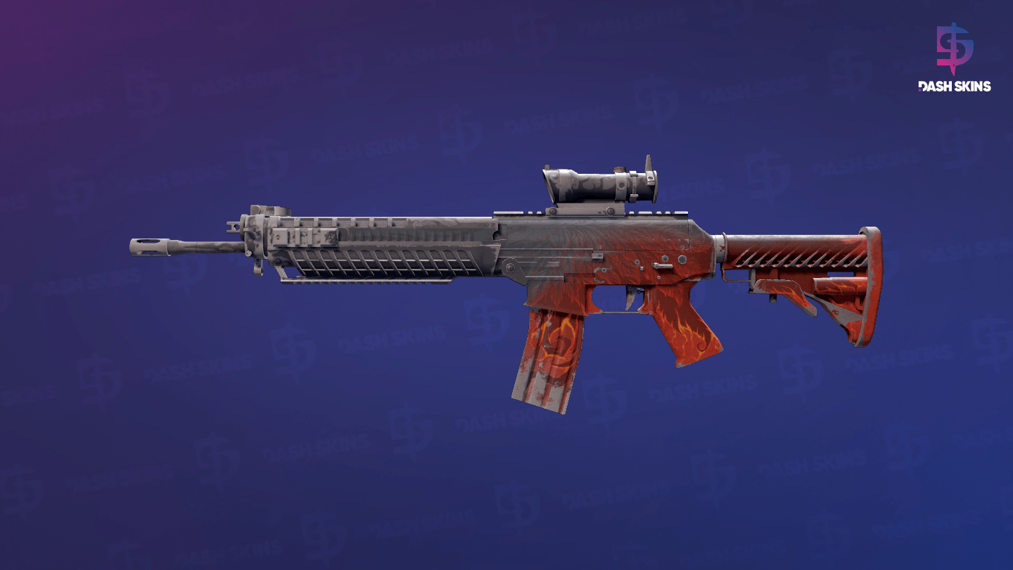 SG 553 | Darkwing (Battle-Scarred) Screenshot Playside