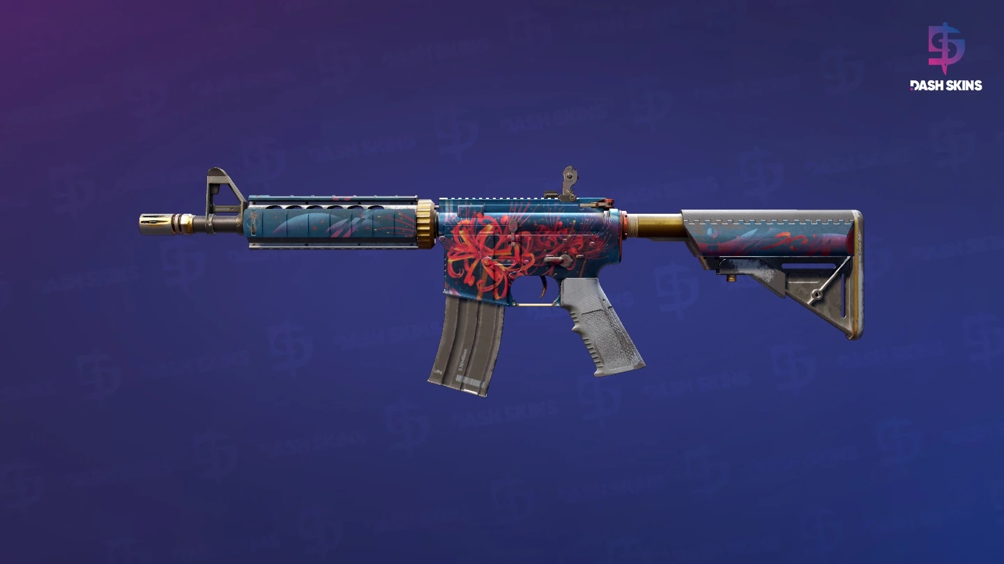 M4A4 | Spider Lily (Well-Worn) Screenshot Playside