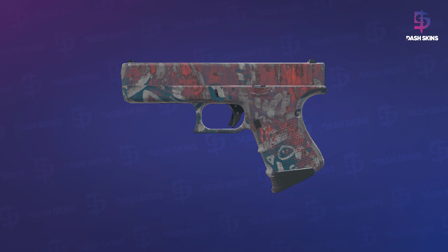 Glock-18 | Teal Graf (Minimal Wear) Screenshot Playside
