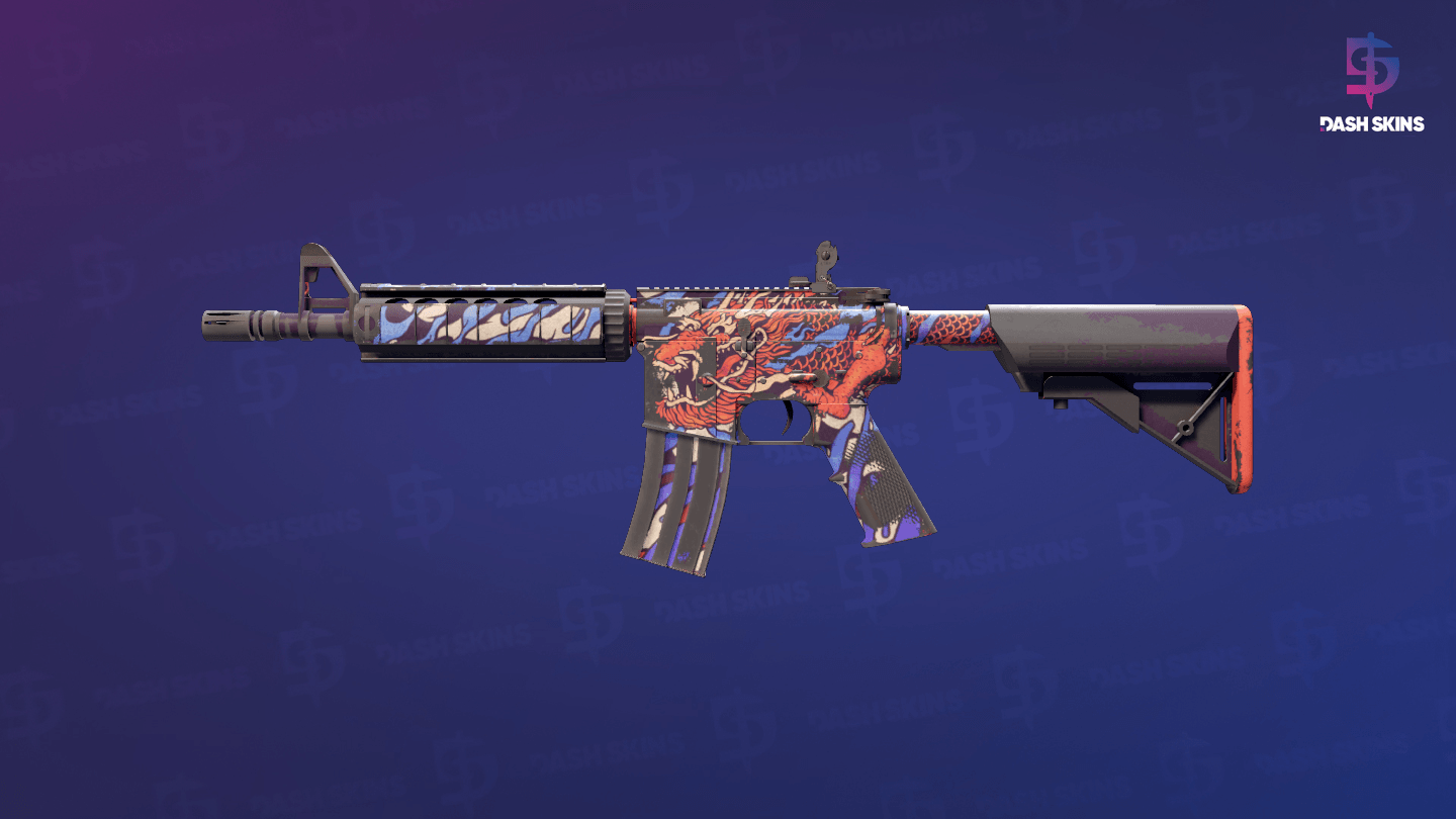 M4A4 | 龍王 (Dragon King) (Well-Worn) Screenshot Playside