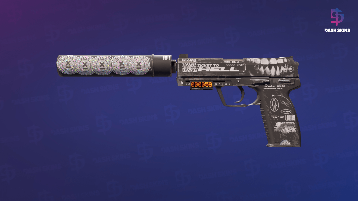 StatTrak™ USP-S | Ticket to Hell (Field-Tested) Screenshot Playside
