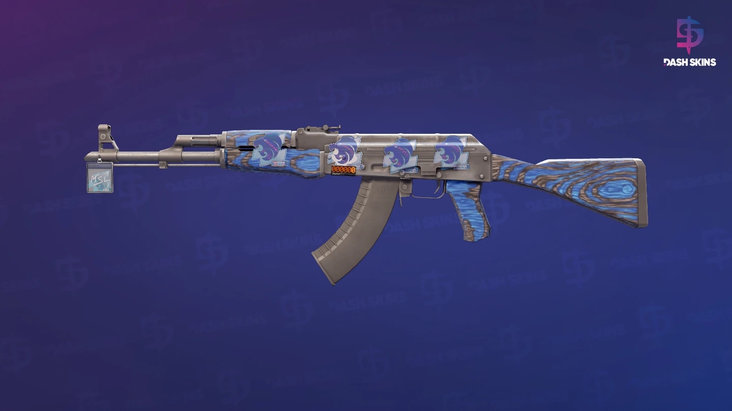 StatTrak™ AK-47 | Blue Laminate (Minimal Wear) Screenshot Playside
