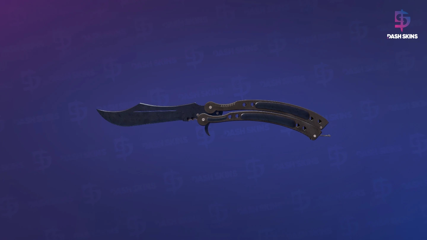 ★ Butterfly Knife | Blue Steel (Well-Worn) Screenshot Playside