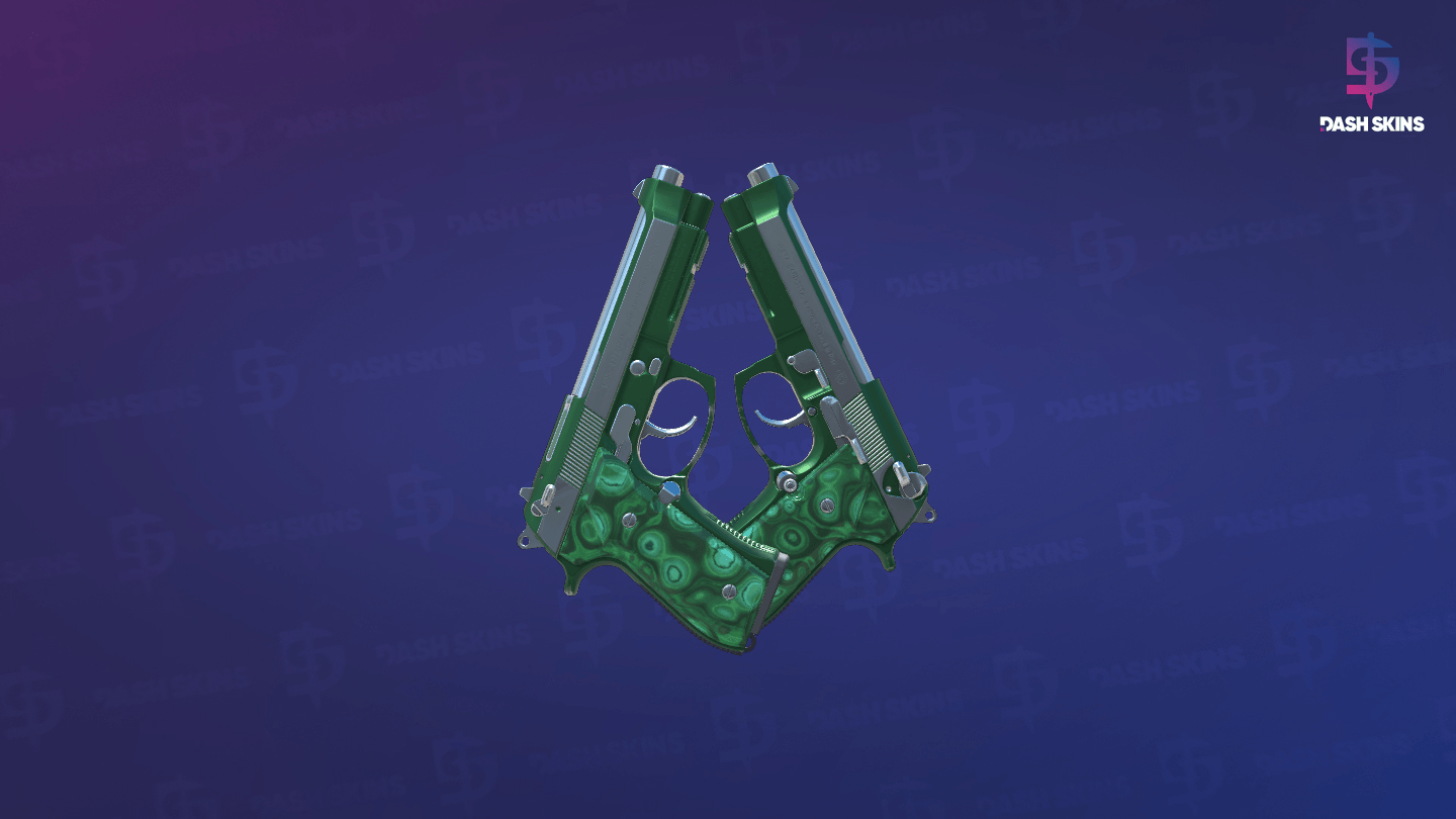 Dual Berettas | Polished Malachite (Factory New) Screenshot Playside