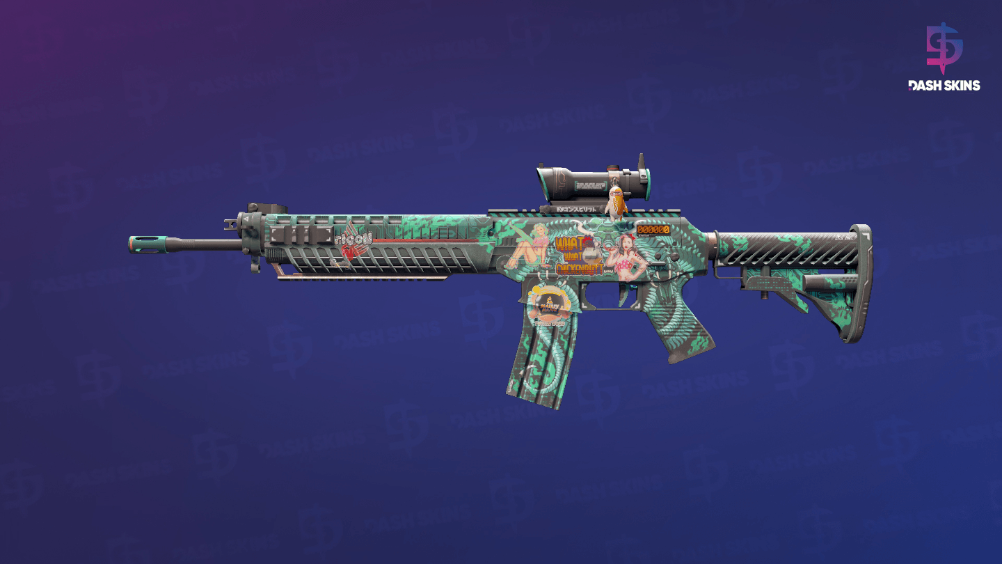StatTrak™ SG 553 | Dragon Tech (Minimal Wear) Screenshot Playside