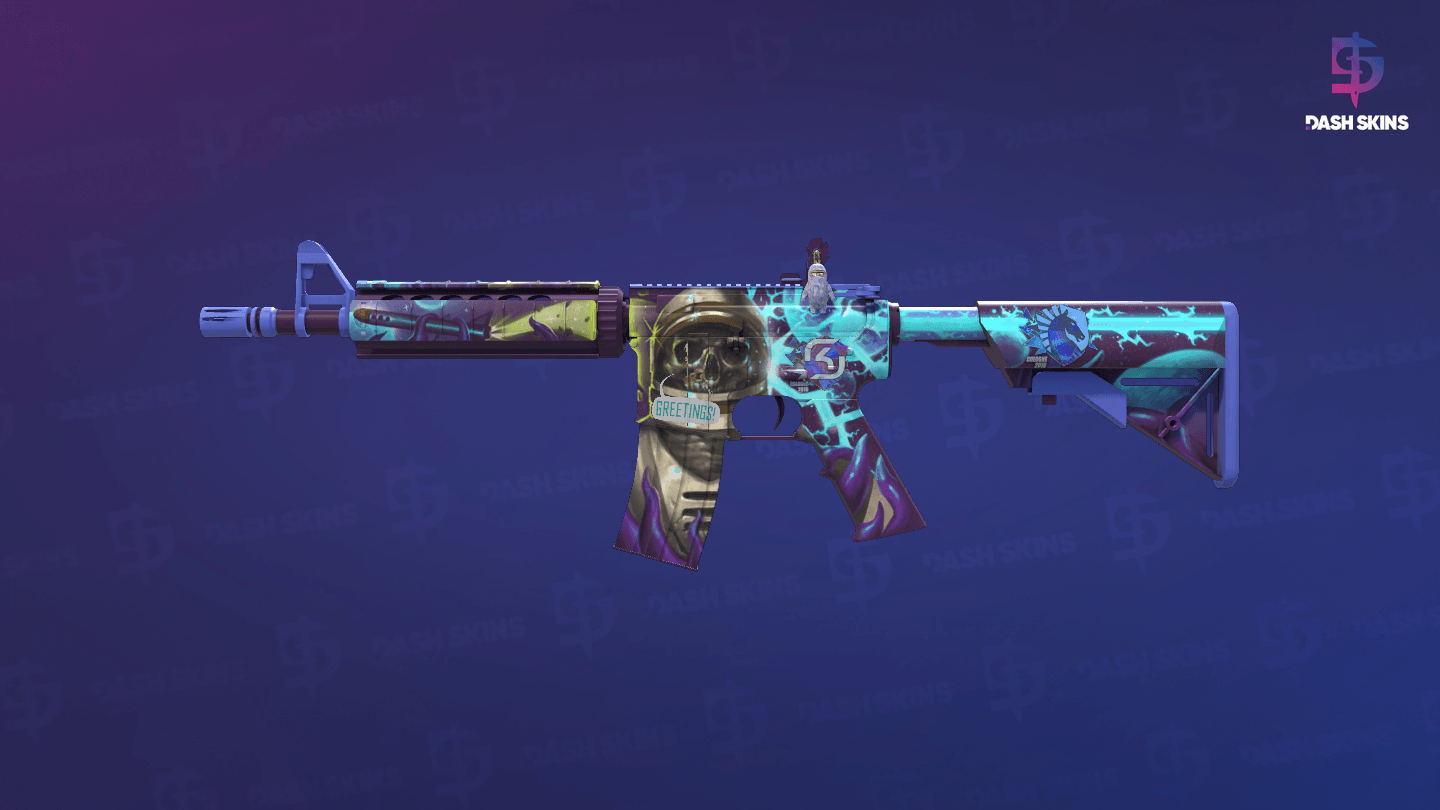 M4A4 | Desolate Space (Minimal Wear) Screenshot Playside