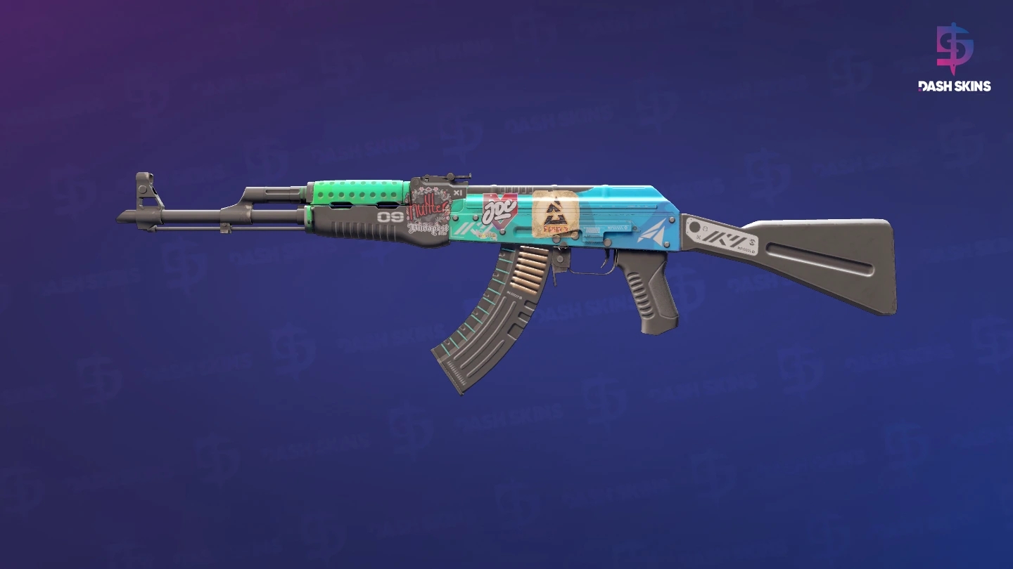 AK-47 | Ice Coaled (Minimal Wear) Screenshot Playside