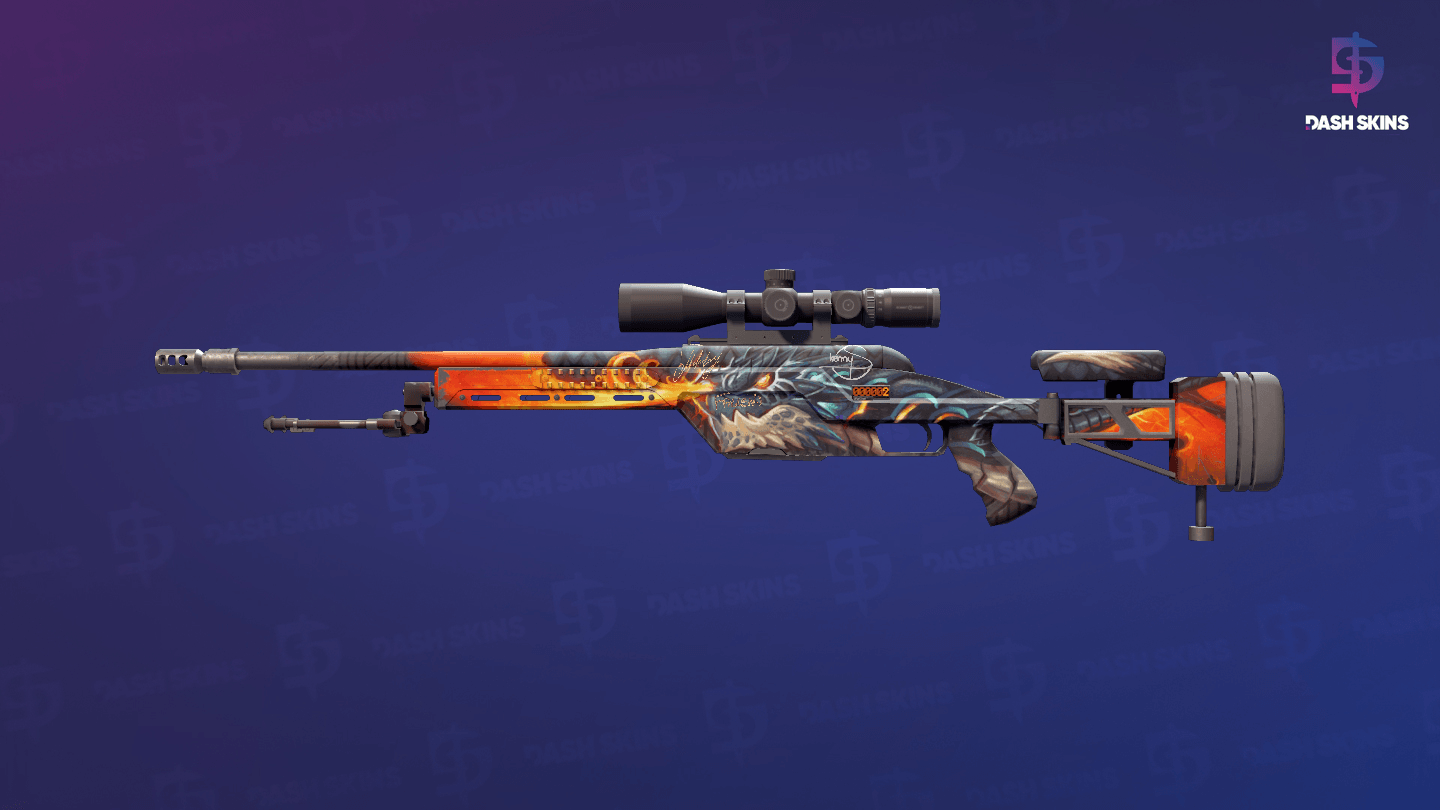 StatTrak™ SSG 08 | Dragonfire (Field-Tested) Screenshot Playside