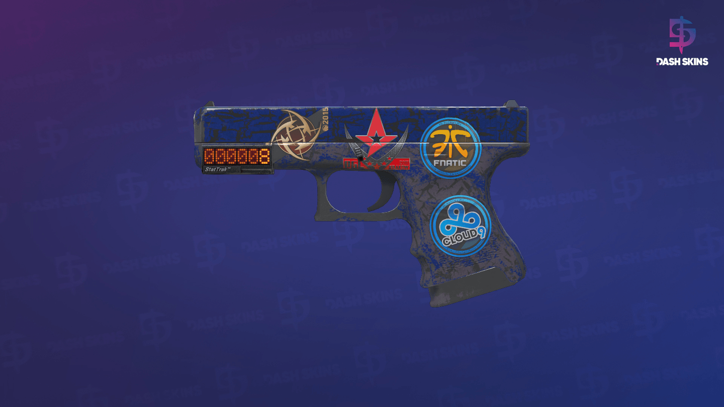 StatTrak™ Glock-18 | Blue Fissure (Battle-Scarred) Screenshot Playside