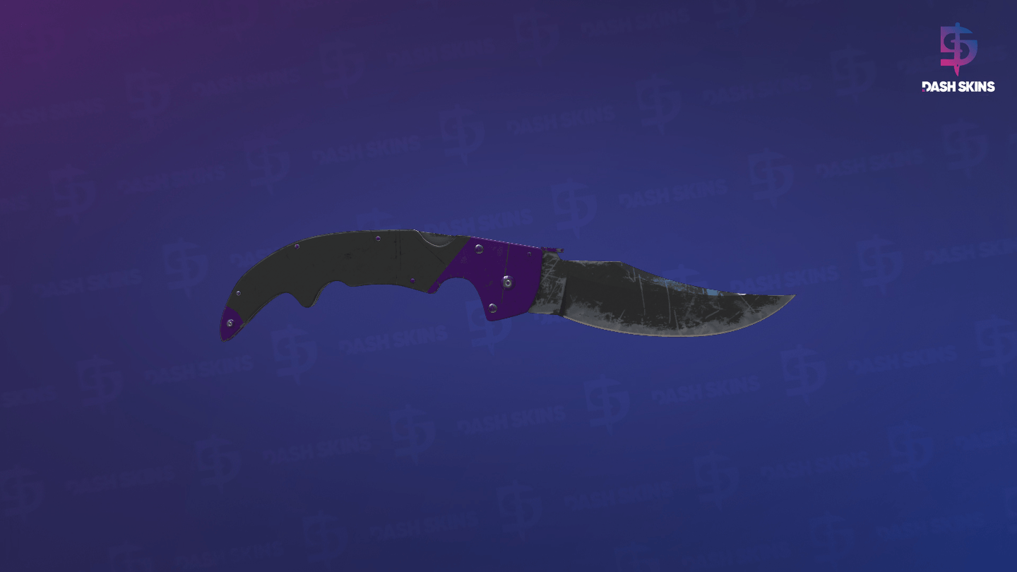 ★ Falchion Knife | Ultraviolet (Battle-Scarred) Screenshot Playside