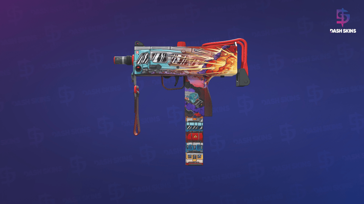 MAC-10 | Derailment (Minimal Wear) Screenshot Playside