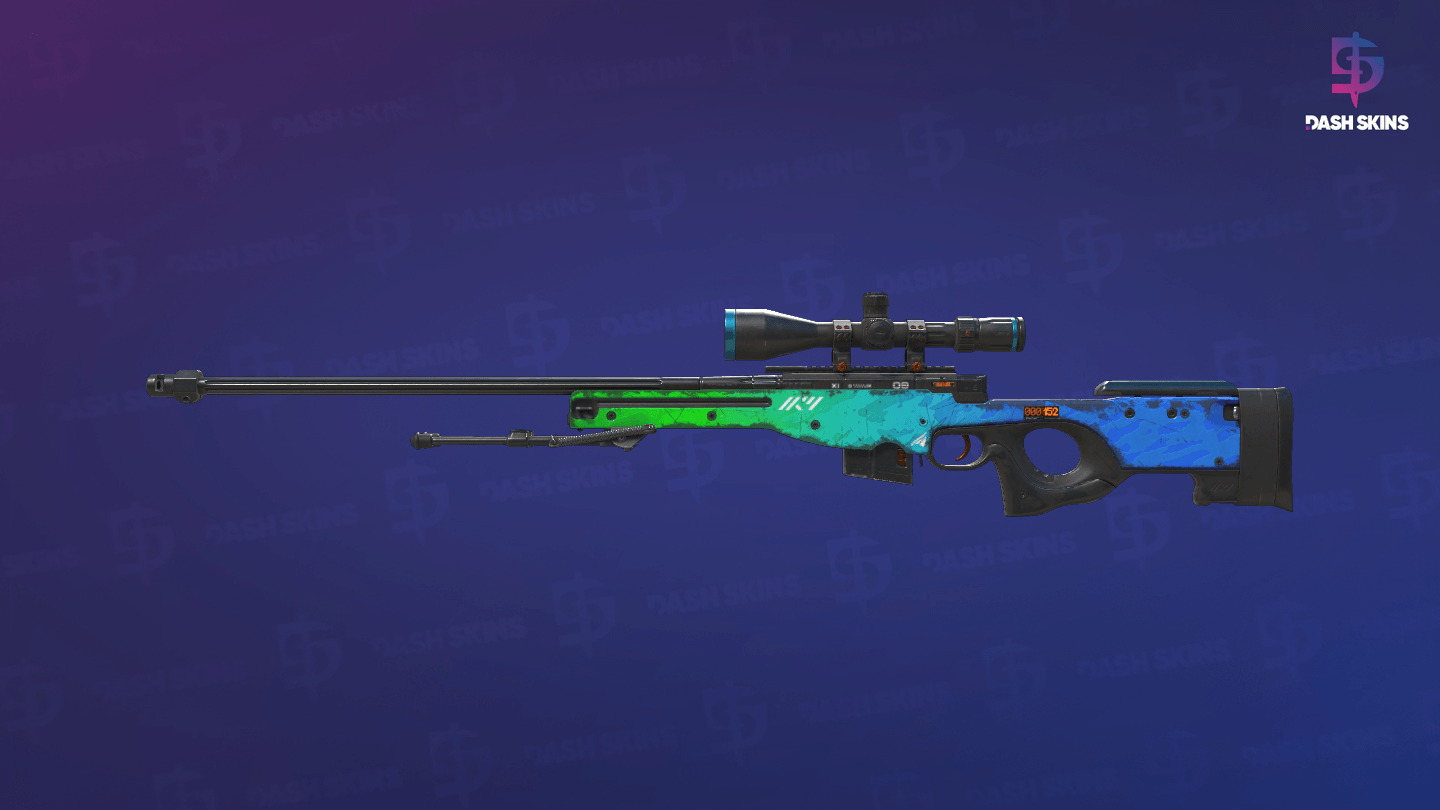 StatTrak™ AWP | Ice Coaled (Well-Worn) Screenshot Playside