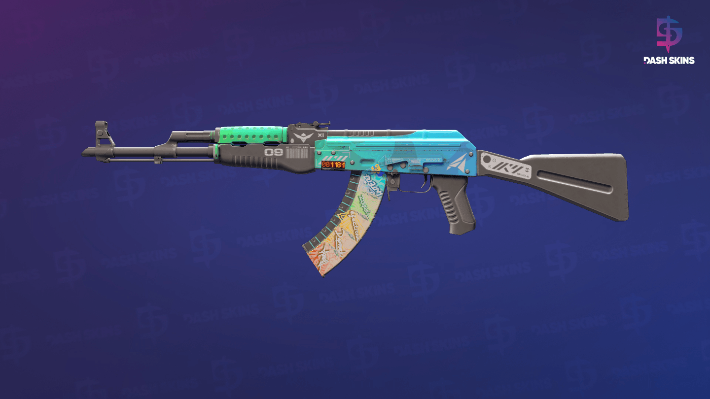 StatTrak™ AK-47 | Ice Coaled (Minimal Wear) Screenshot Playside
