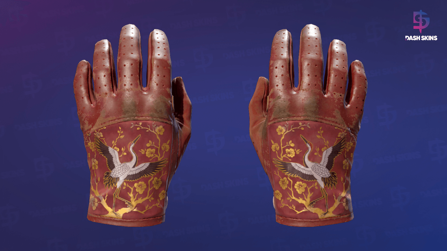 ★ Driver Gloves | Brocade Crane (Battle-Scarred) Screenshot Playside