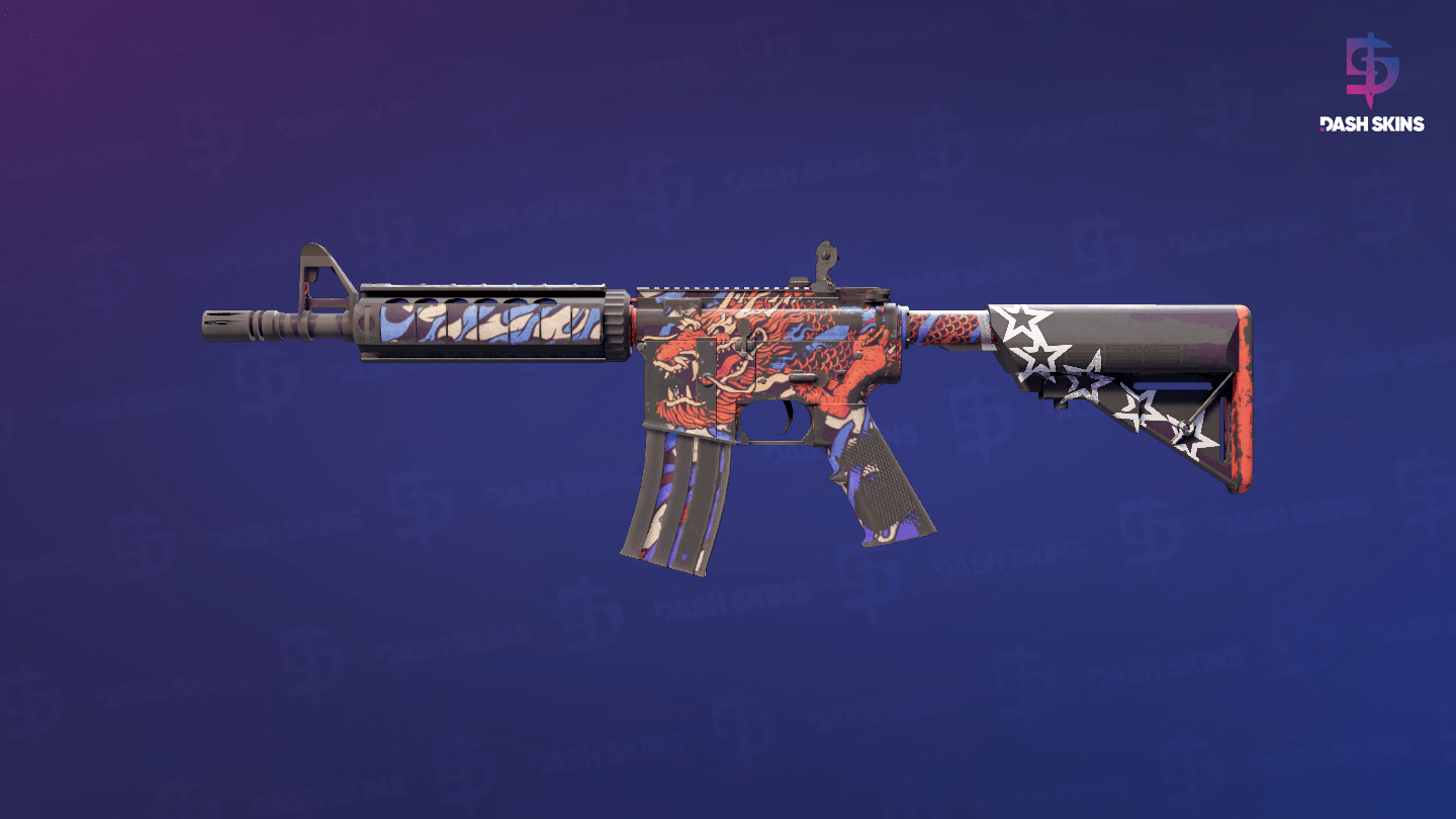 M4A4 | 龍王 (Dragon King) (Battle-Scarred) Screenshot Playside