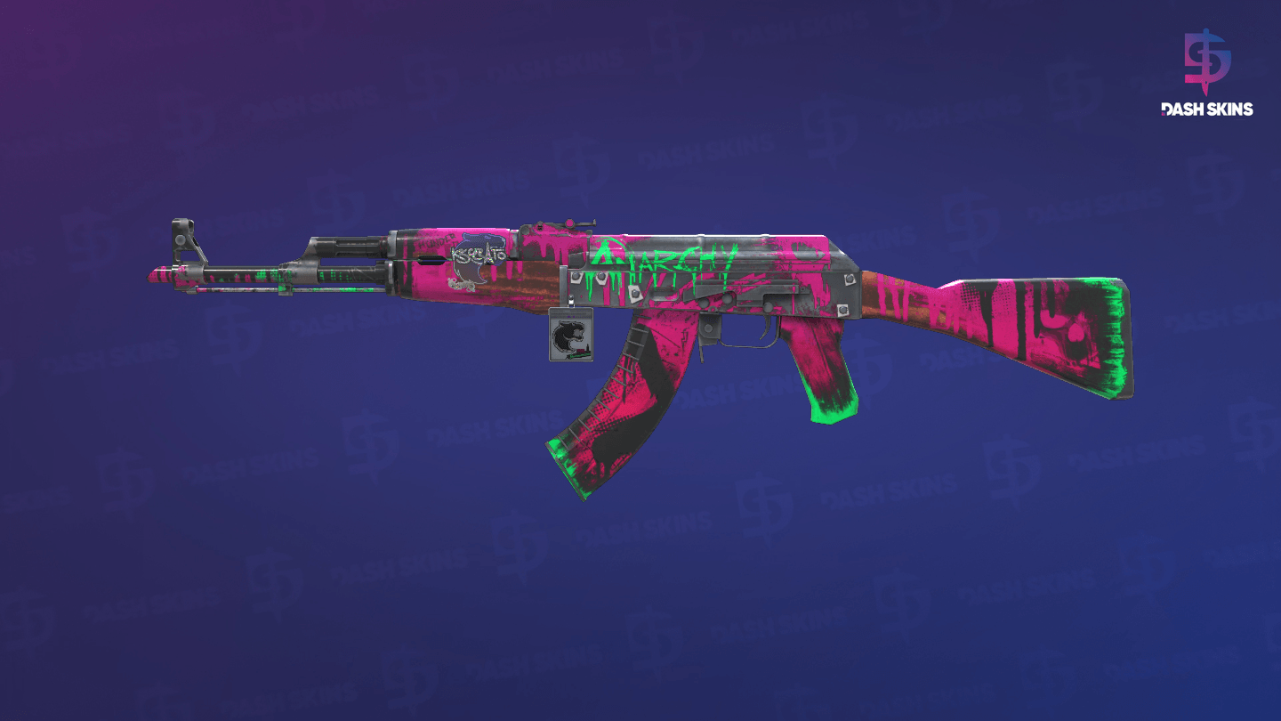 AK-47 | Neon Revolution (Battle-Scarred) Screenshot Playside