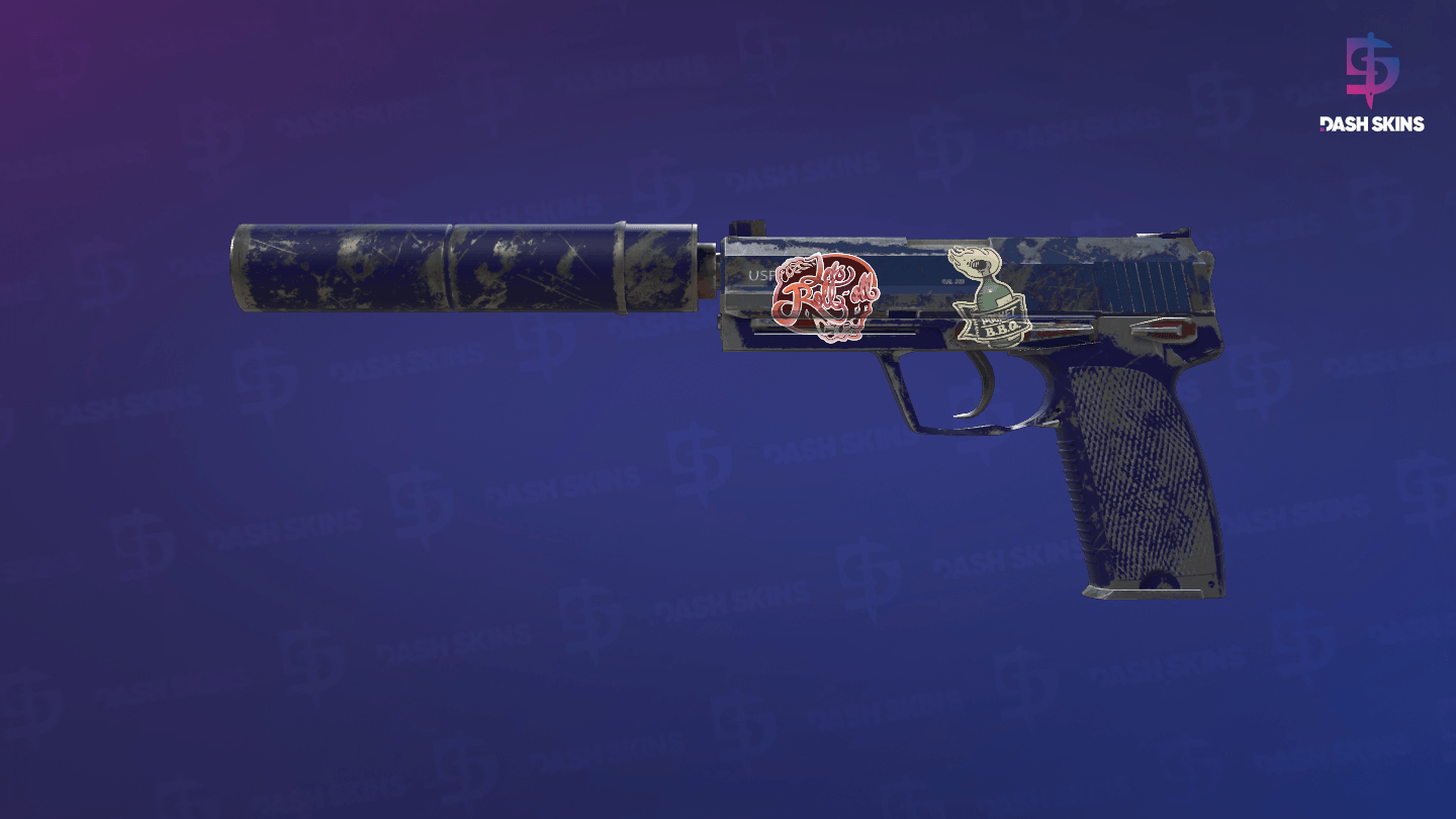 USP-S | Royal Blue (Well-Worn) Screenshot Playside