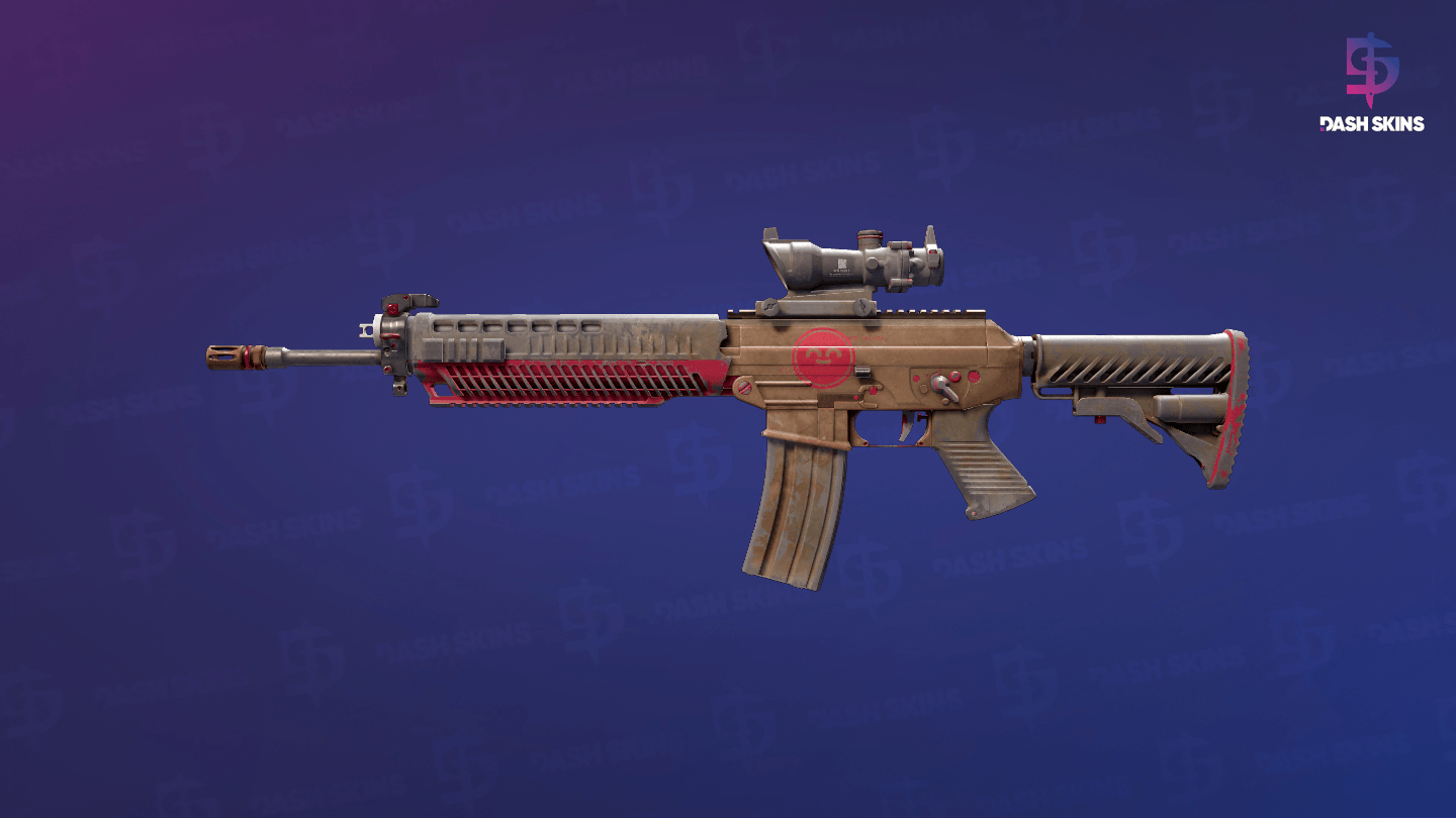 SG 553 | Berry Gel Coat (Well-Worn) Screenshot Playside