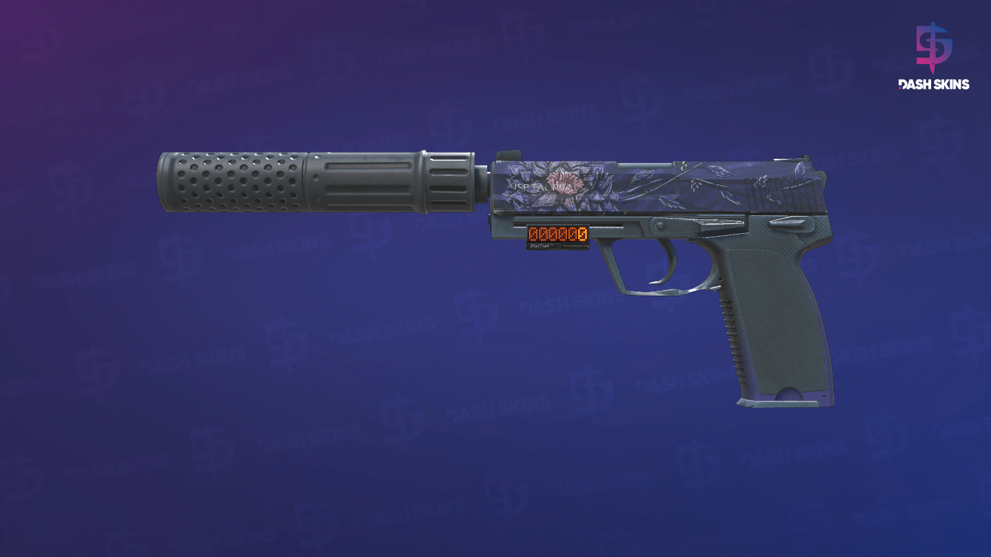 StatTrak™ USP-S | Black Lotus (Well-Worn) Screenshot Playside
