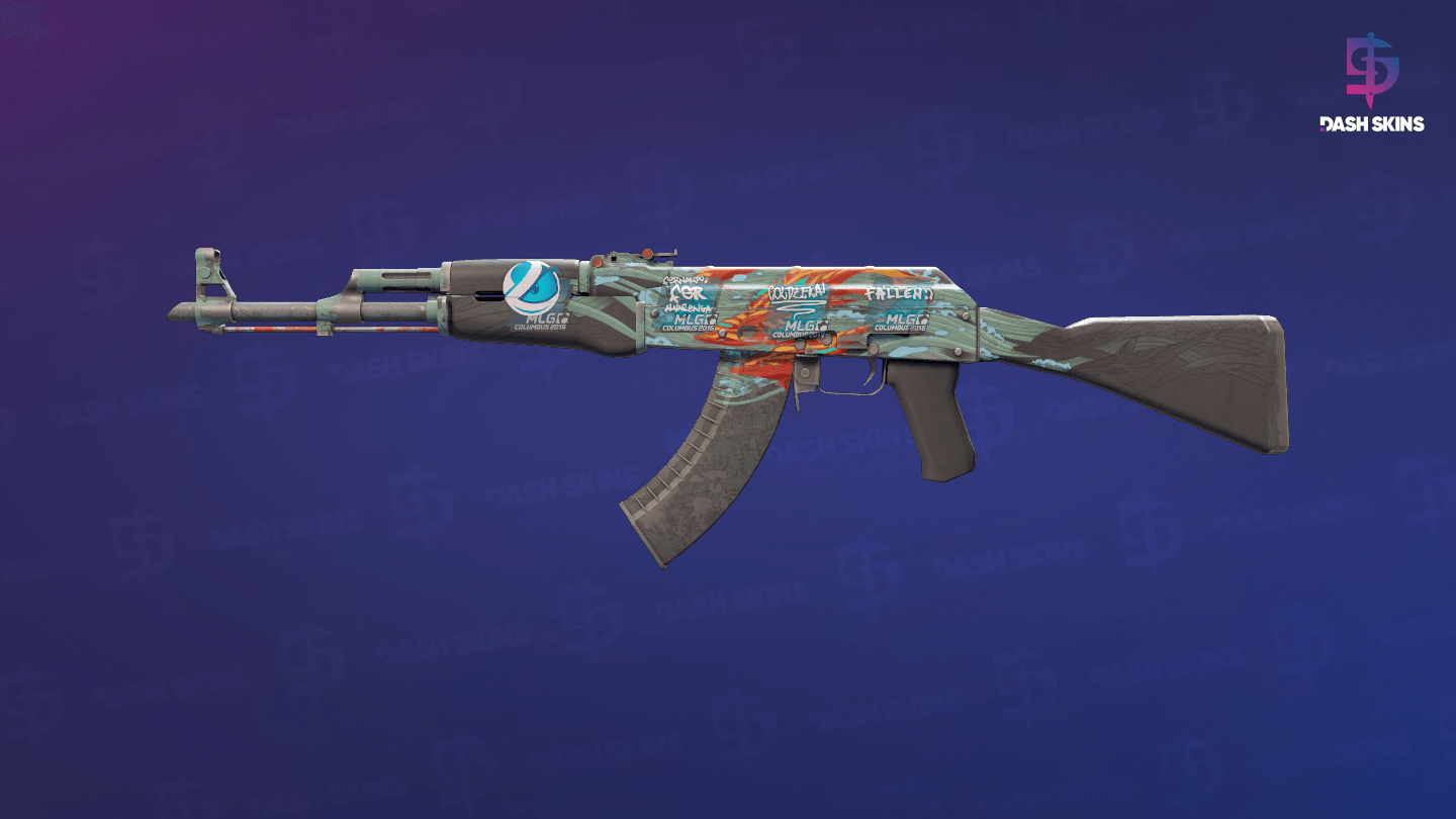 AK-47 | Aquamarine Revenge (Well-Worn) Screenshot Playside