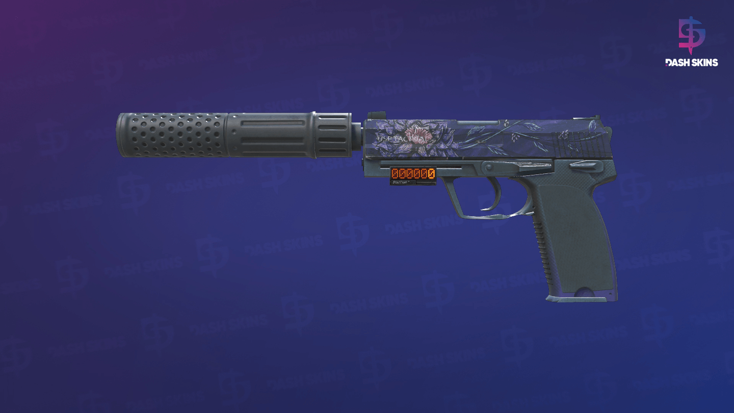StatTrak™ USP-S | Black Lotus (Well-Worn) Screenshot Playside