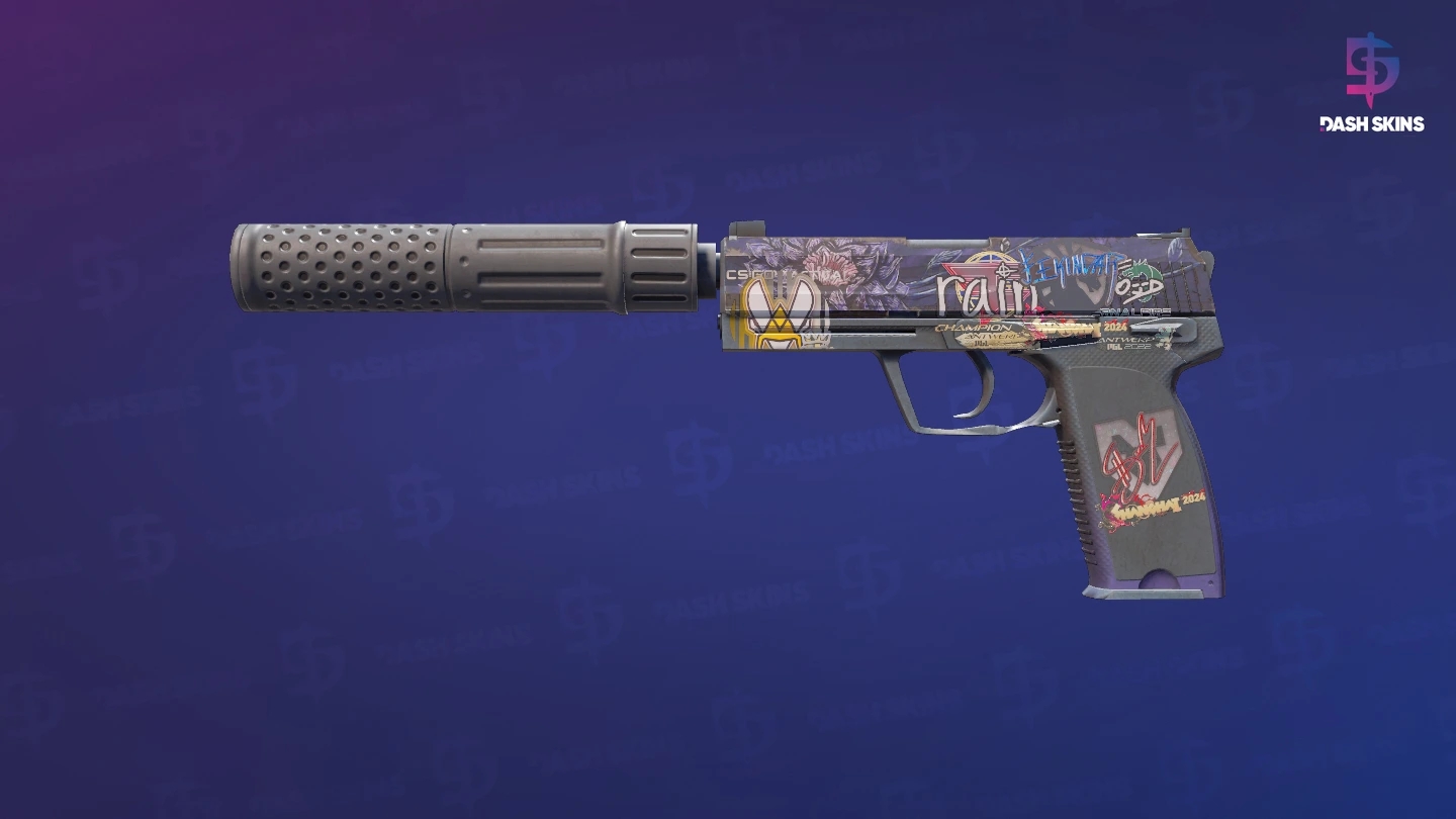 USP-S | Black Lotus (Battle-Scarred) Screenshot Playside
