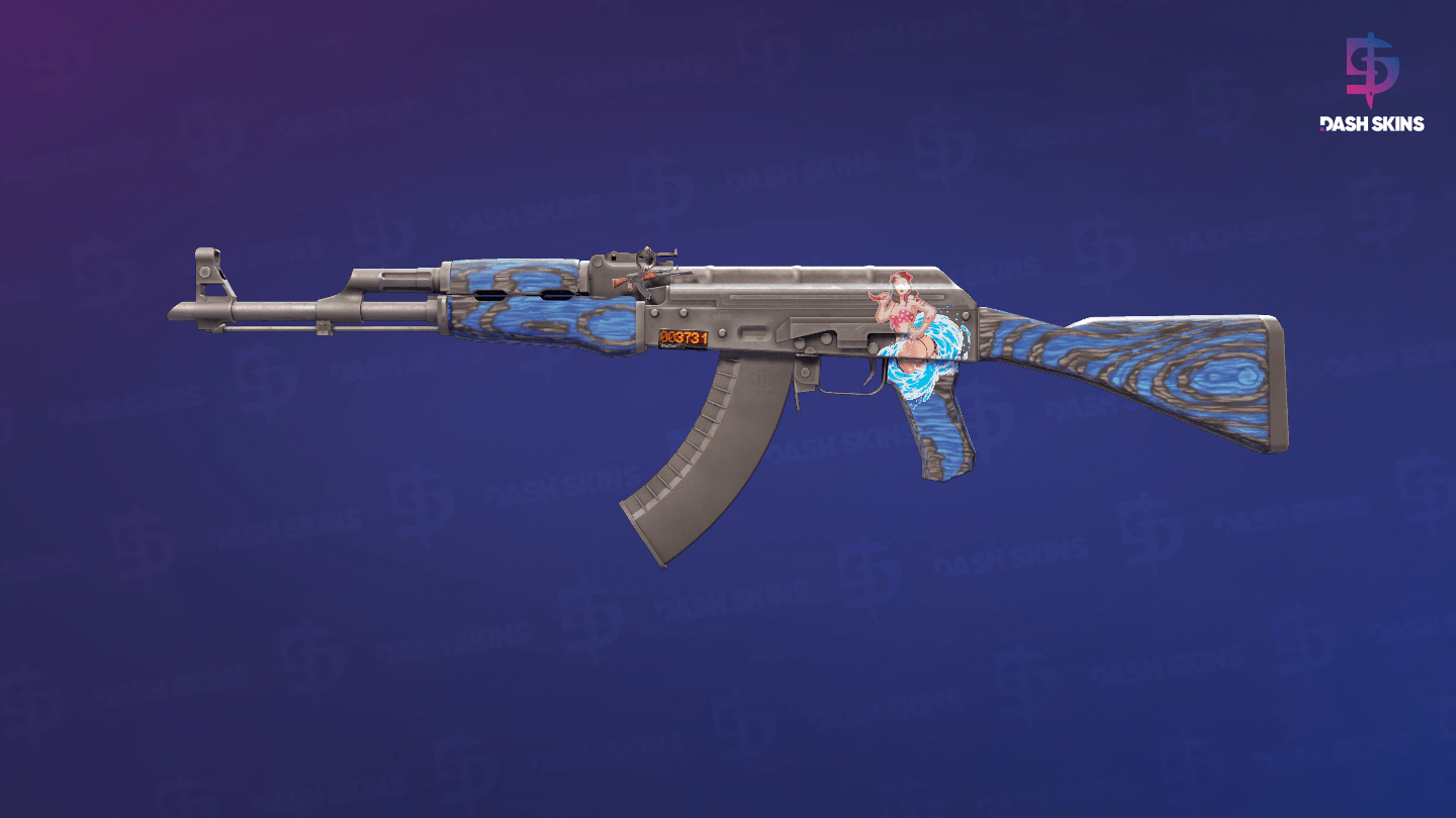 StatTrak™ AK-47 | Blue Laminate (Minimal Wear) Screenshot Playside