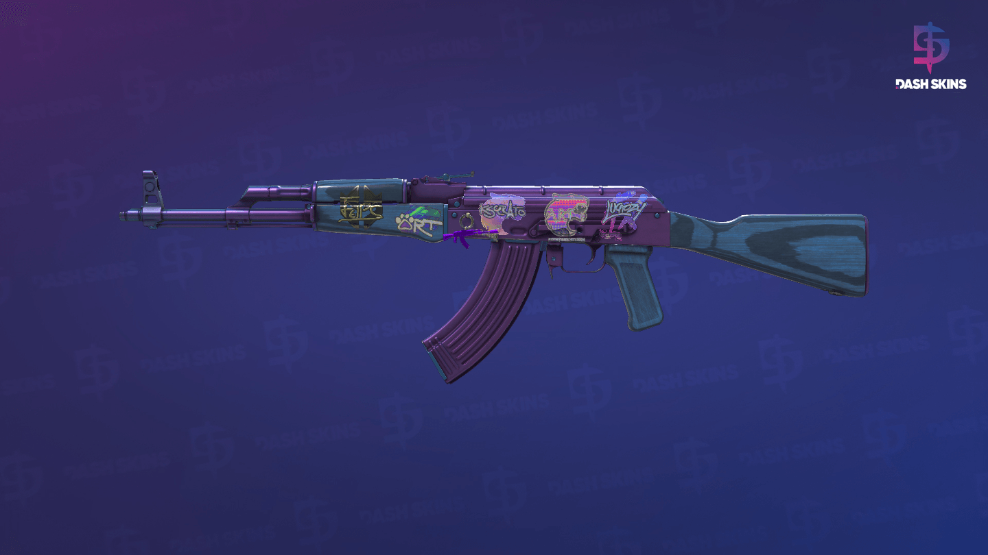 AK-47 | Midnight Laminate (Minimal Wear) Screenshot Playside
