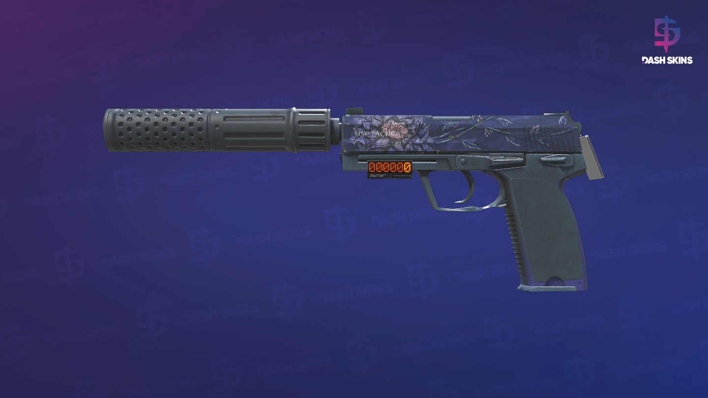 StatTrak™ USP-S | Black Lotus (Well-Worn) Screenshot Playside