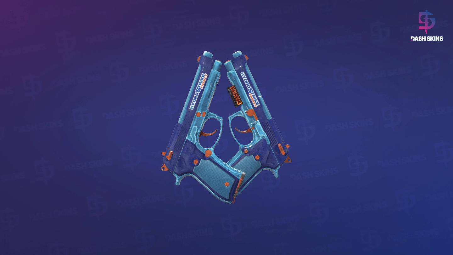 StatTrak™ Dual Berettas | Hydro Strike (Well-Worn) Screenshot Playside