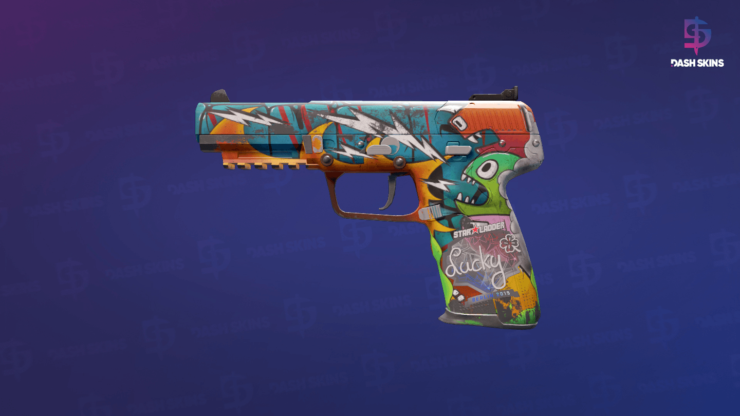 Five-SeveN | Angry Mob (Well-Worn) Screenshot Playside