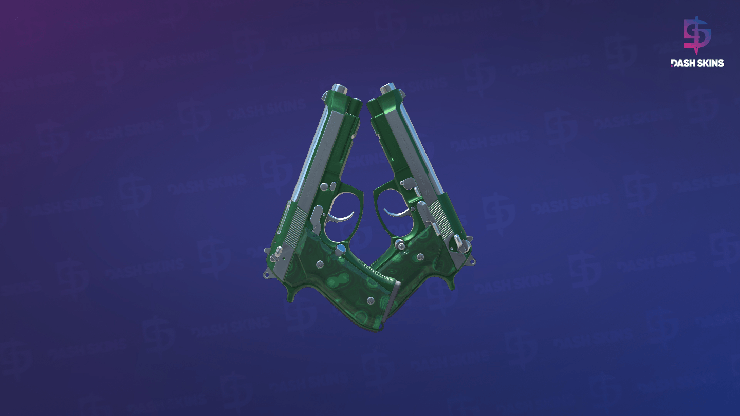 Dual Berettas | Polished Malachite (Factory New) Screenshot Playside