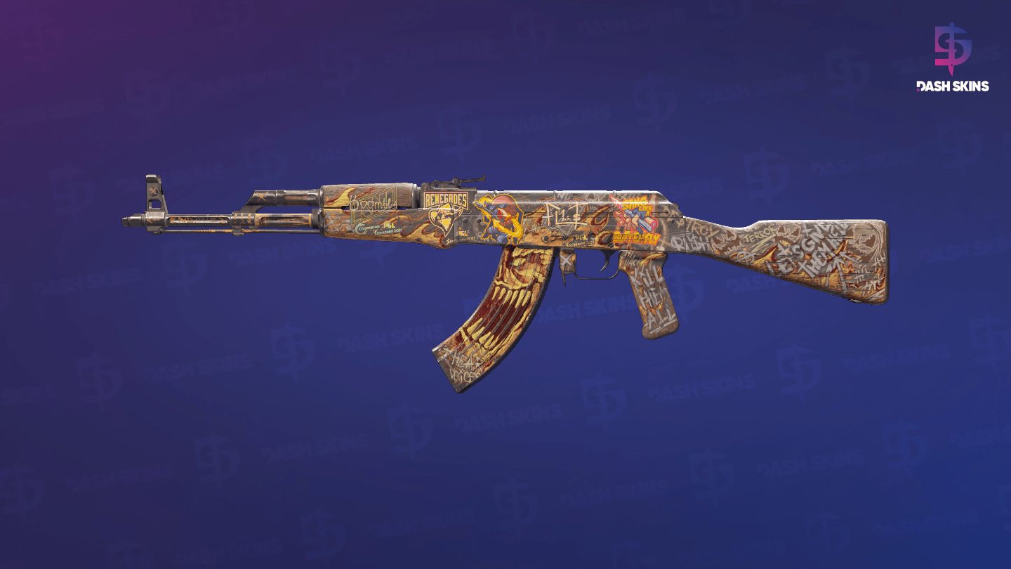 AK-47 | Searing Rage (Battle-Scarred) Screenshot Playside