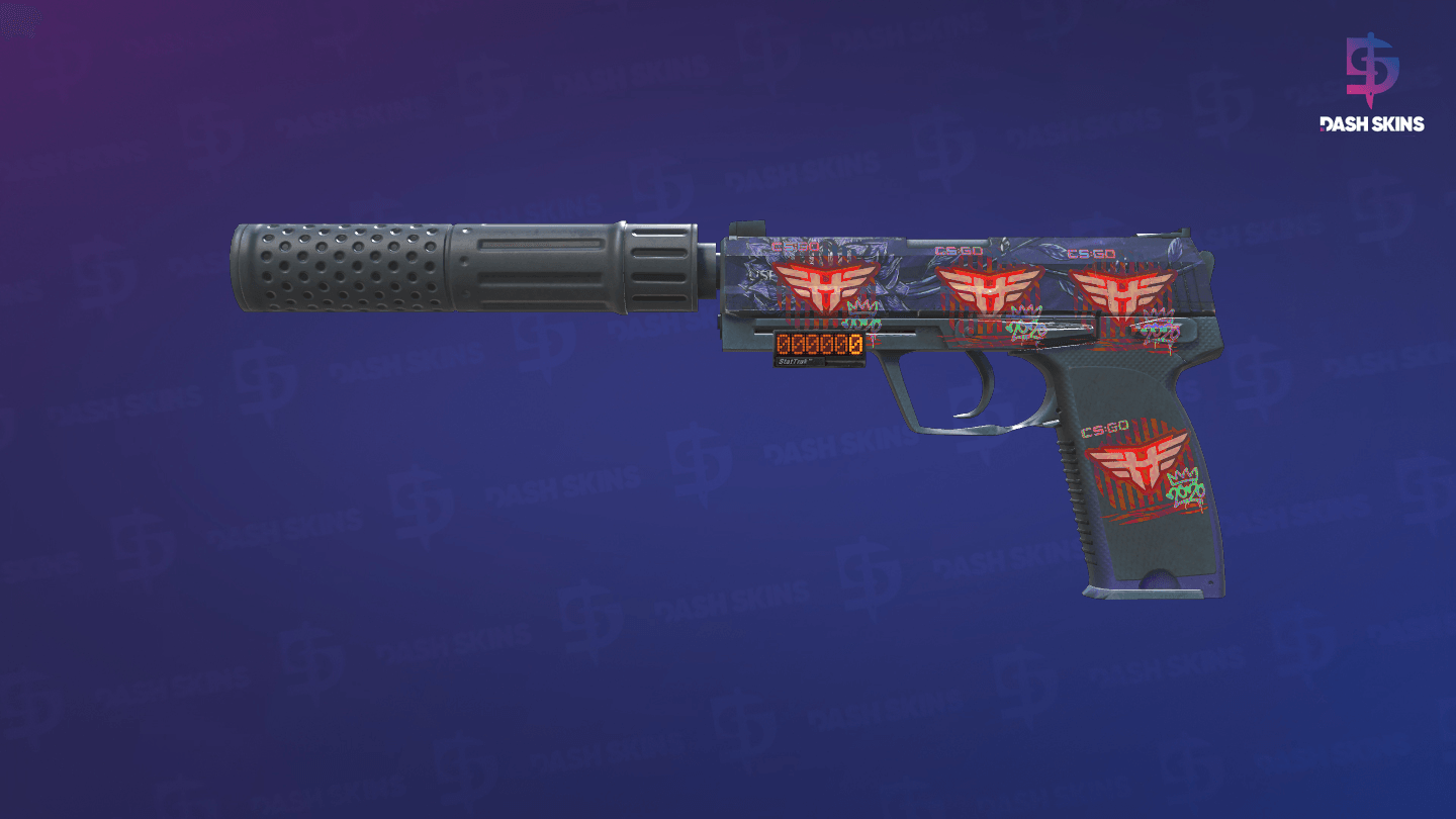 StatTrak™ USP-S | Black Lotus (Well-Worn) Screenshot Playside