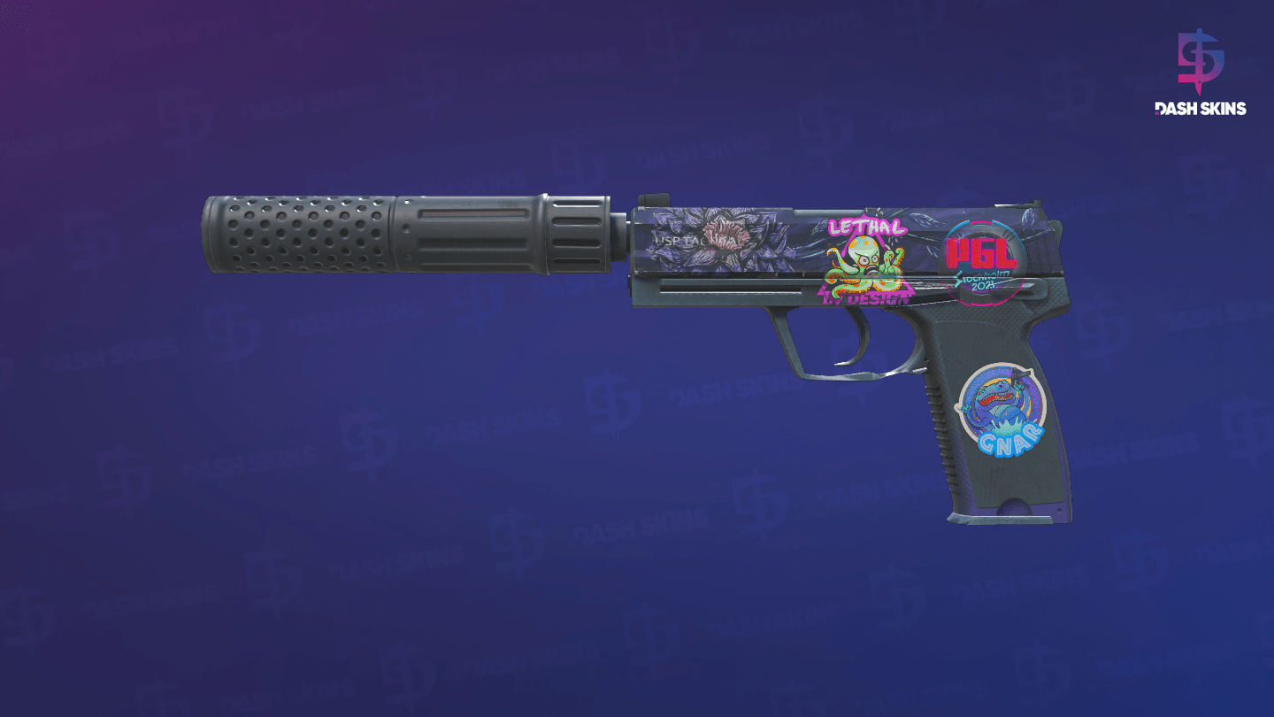 USP-S | Black Lotus (Well-Worn) Screenshot Playside