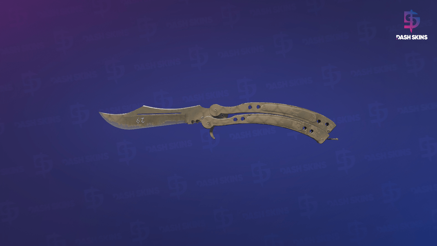 ★ StatTrak™ Butterfly Knife | Safari Mesh (Well-Worn) Screenshot Playside