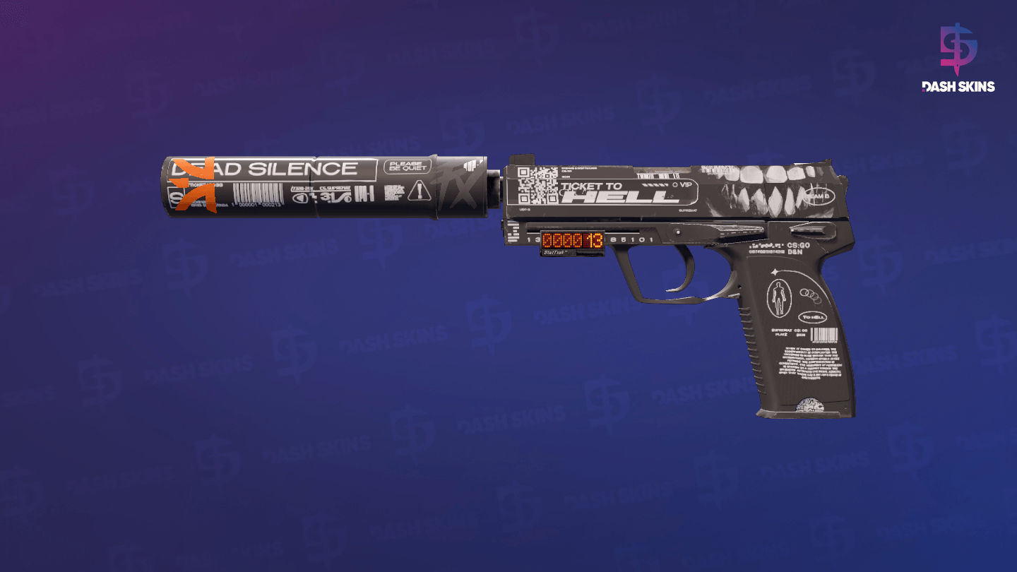 StatTrak™ USP-S | Ticket to Hell (Minimal Wear) Screenshot Playside