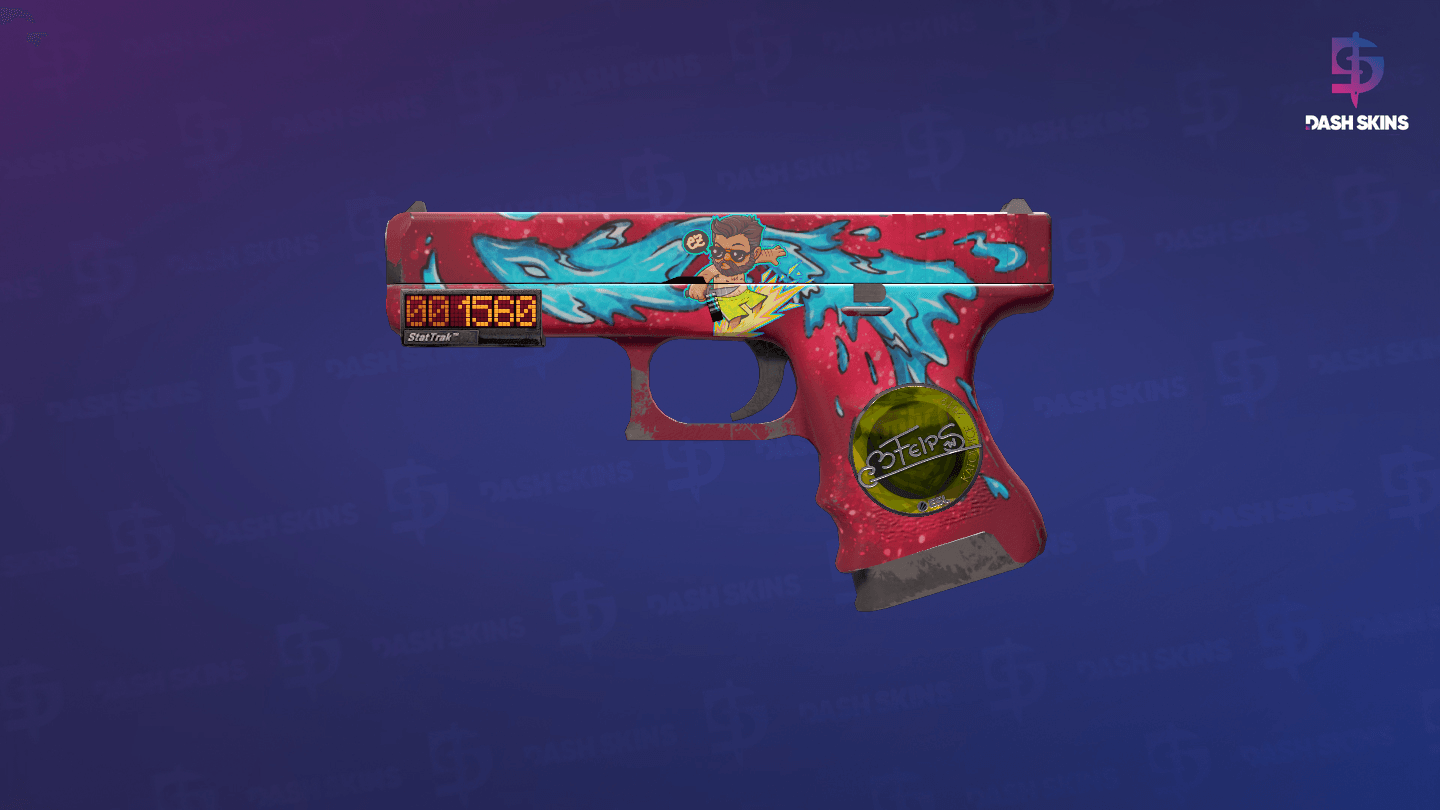 StatTrak™ Glock-18 | Water Elemental (Field-Tested) Screenshot Playside