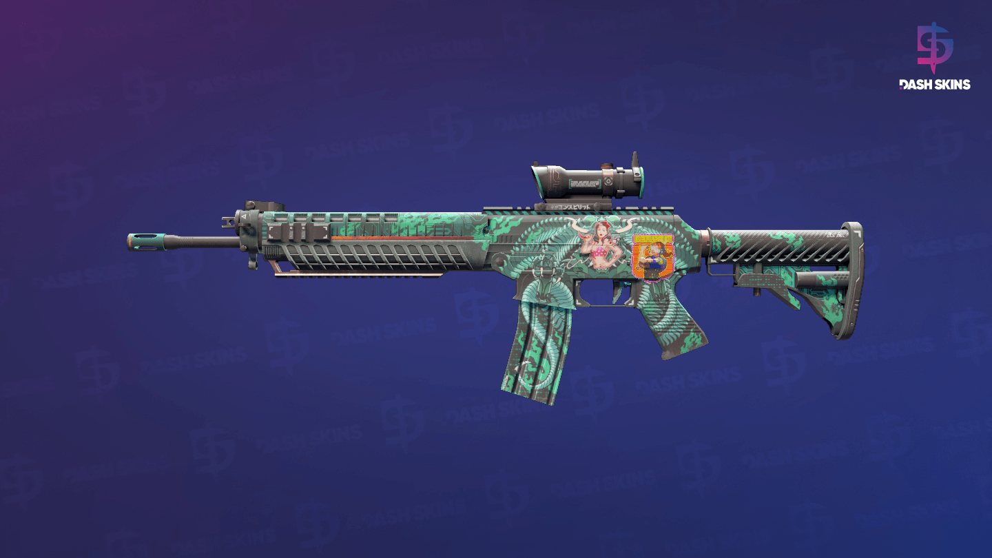 SG 553 | Dragon Tech (Minimal Wear) Screenshot Playside
