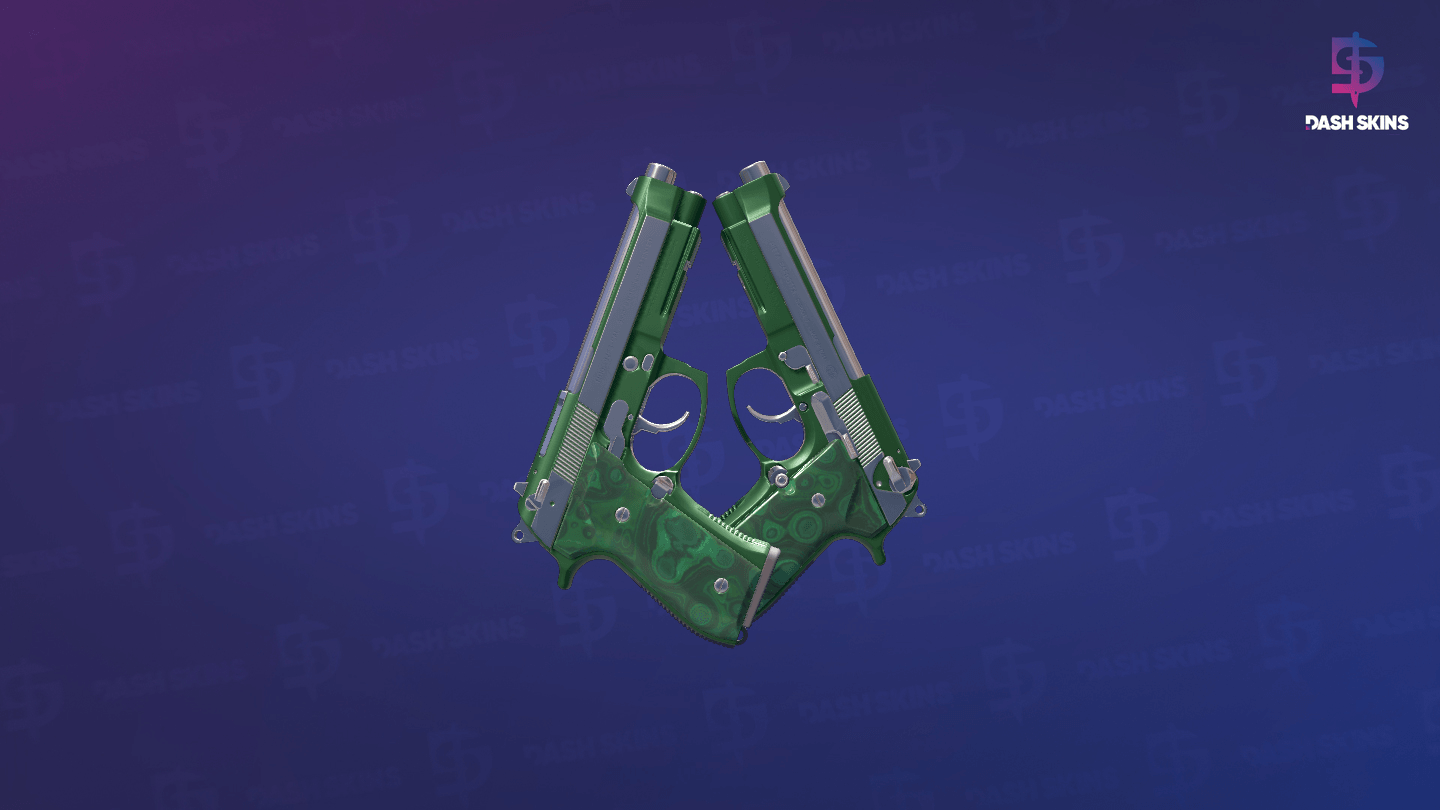 Dual Berettas | Polished Malachite (Factory New) Screenshot Playside