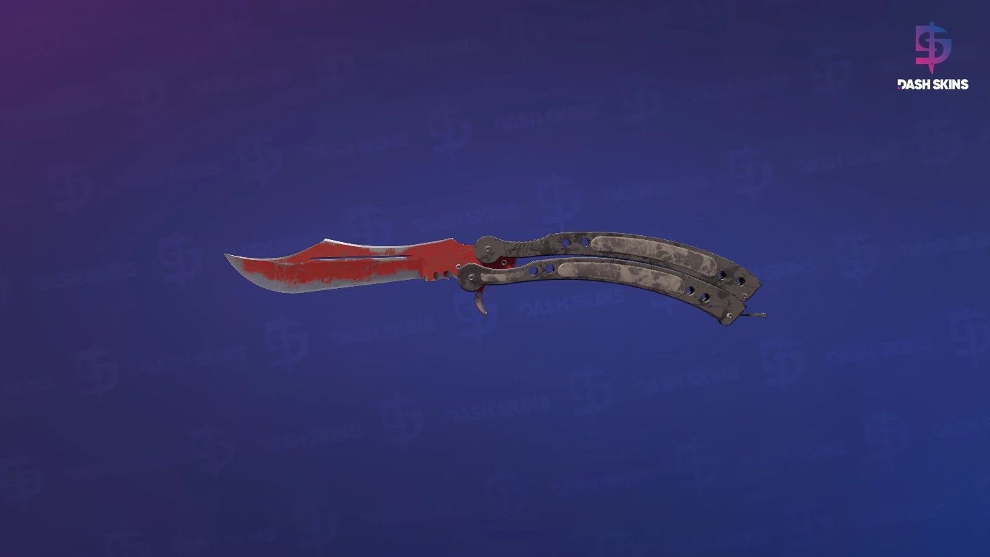 ★ Butterfly Knife | Crimson Web (Battle-Scarred) Screenshot Playside