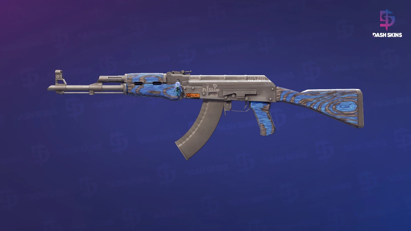 StatTrak™ AK-47 | Blue Laminate (Minimal Wear) Screenshot Playside