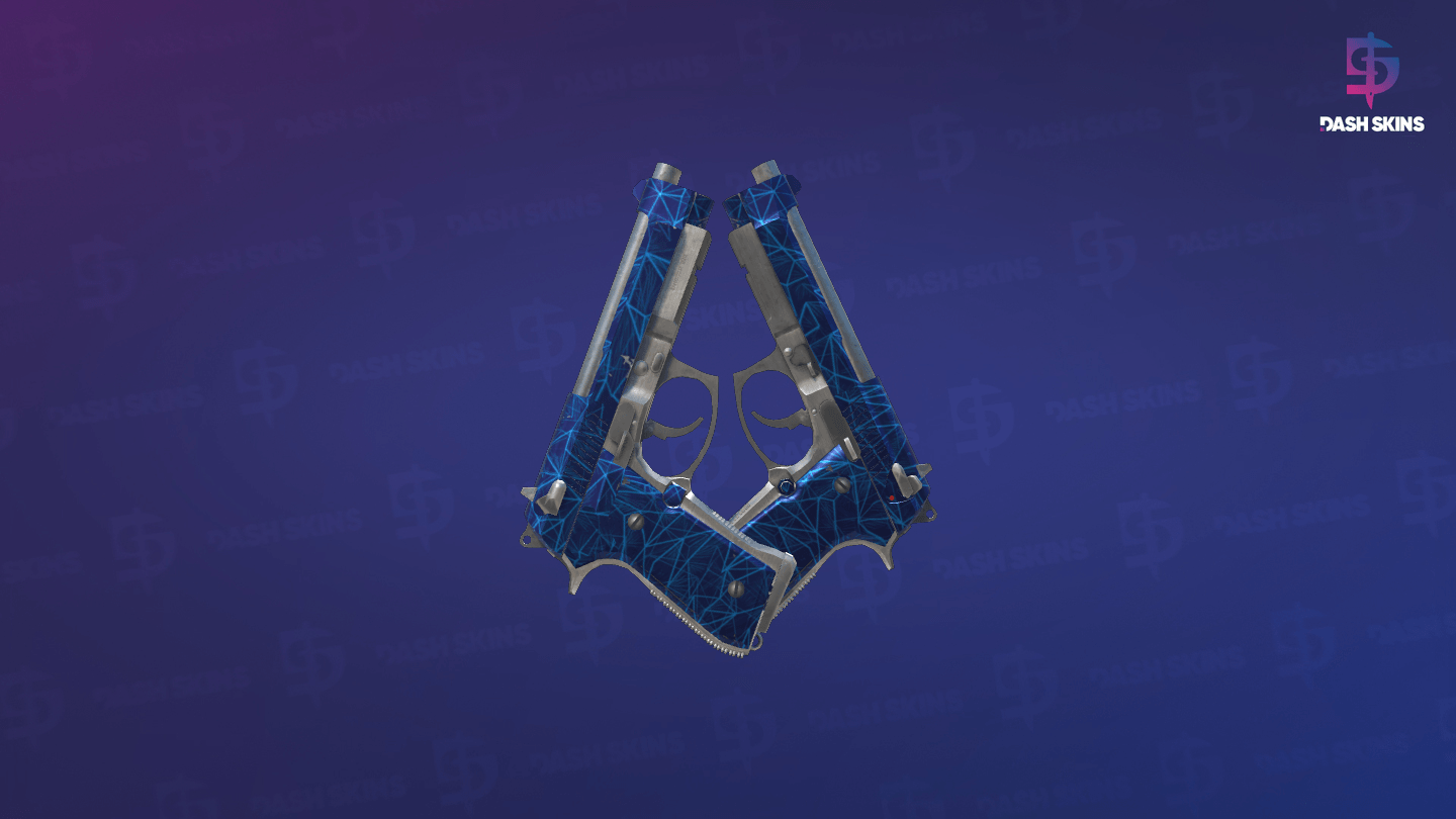 Dual Berettas | Cobalt Quartz (Minimal Wear) Screenshot Playside