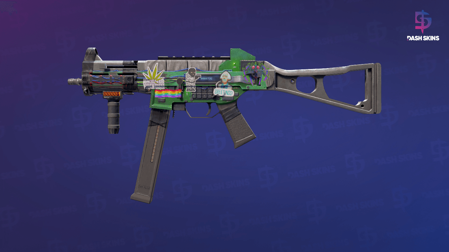 StatTrak™ UMP-45 | Plastique (Battle-Scarred) Screenshot Playside