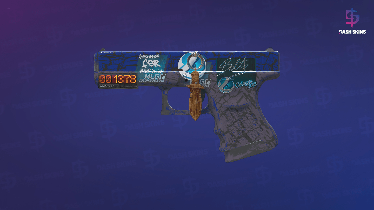 StatTrak™ Glock-18 | Blue Fissure (Field-Tested) Screenshot Playside