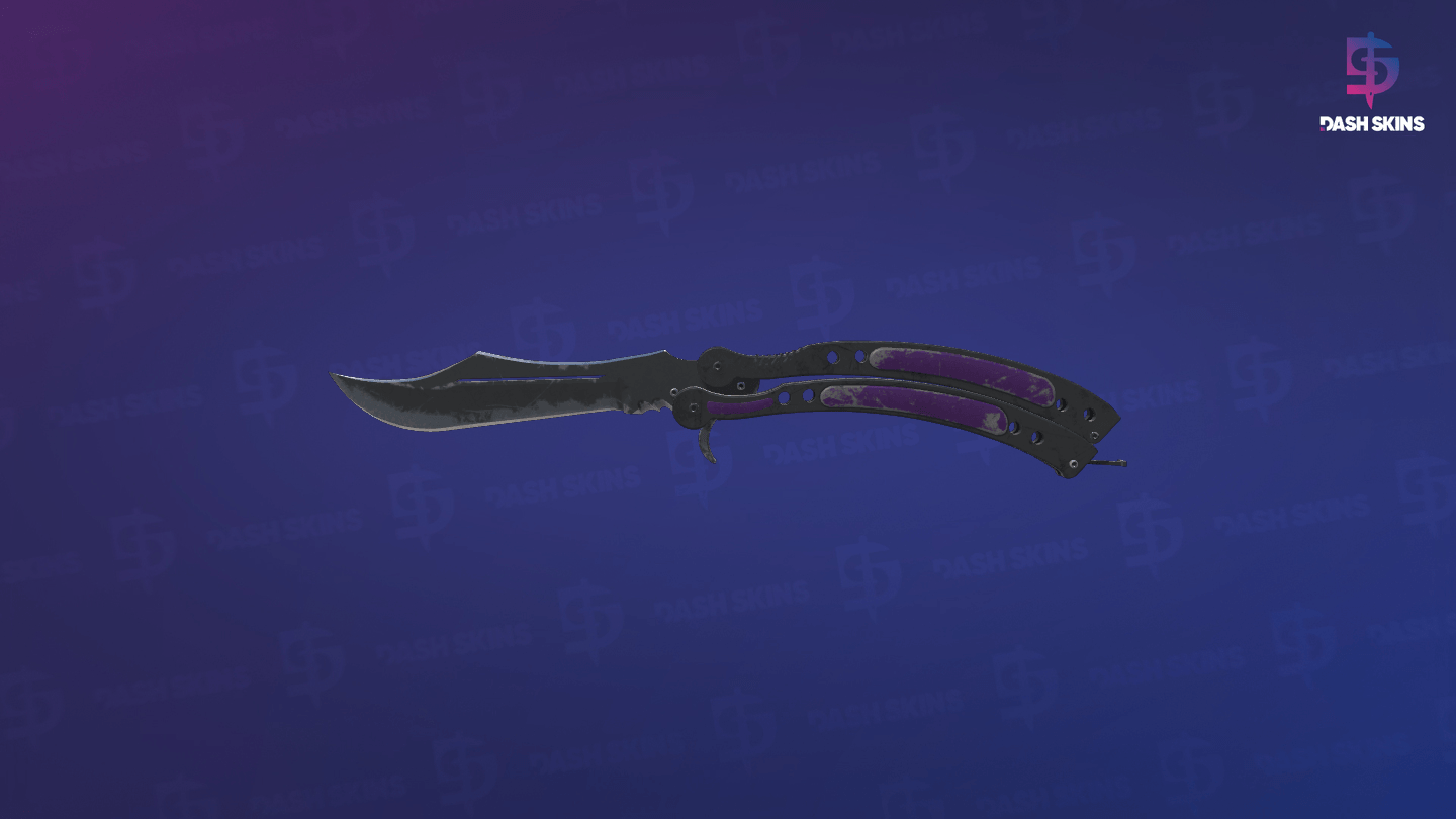 ★ Butterfly Knife | Ultraviolet (Battle-Scarred) Screenshot Playside