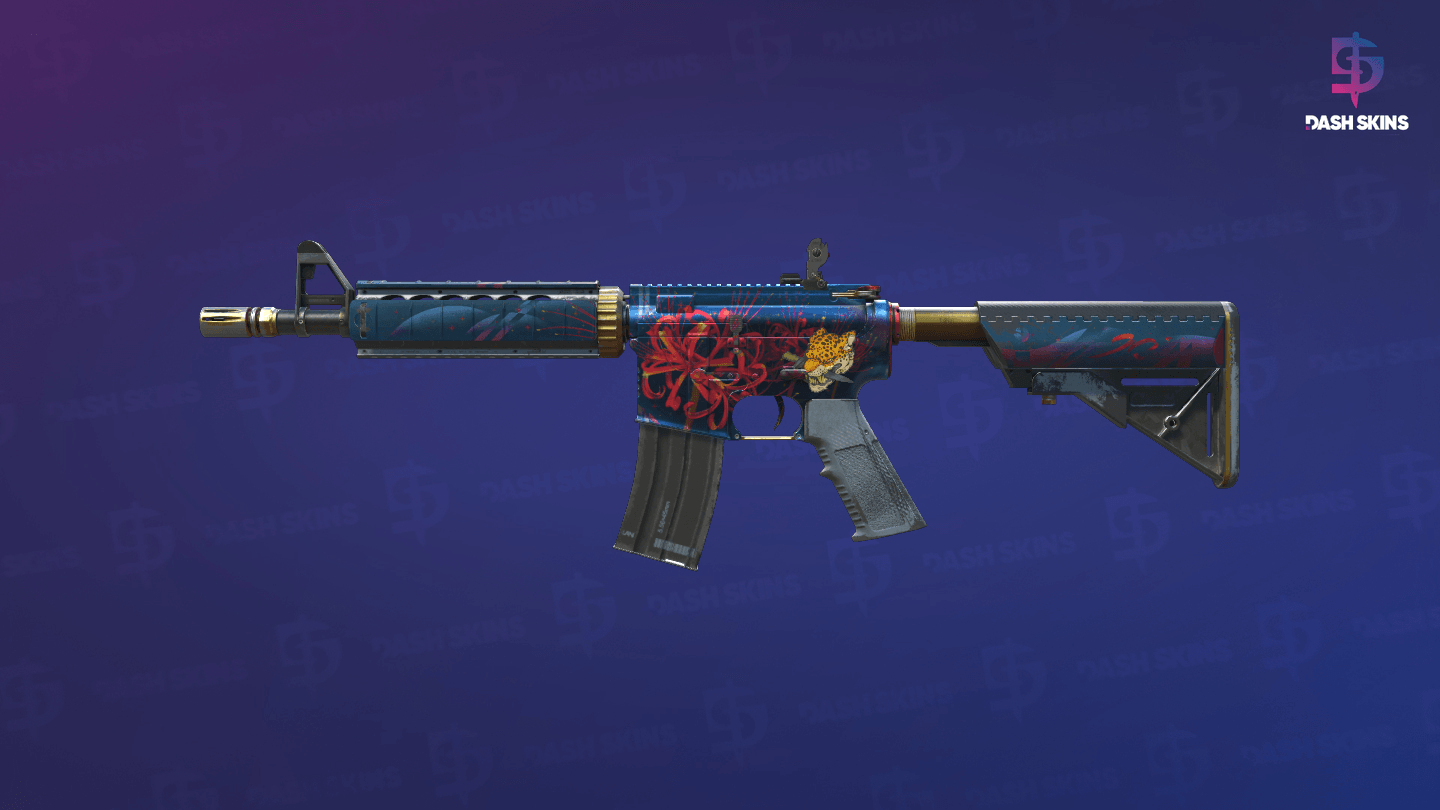 M4A4 | Spider Lily (Well-Worn) Screenshot Playside